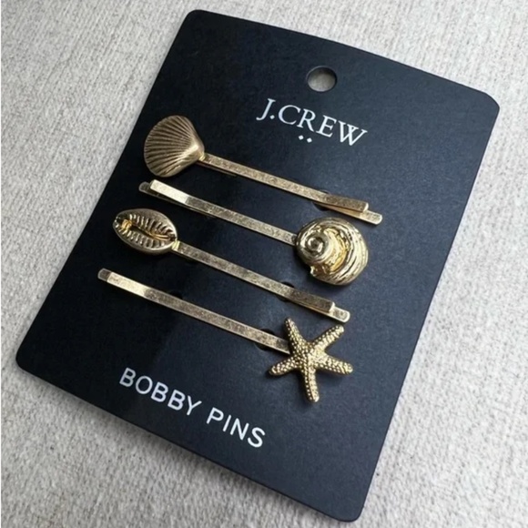 ❤️ J. CREW ❤️ Seashell Bobby Pins Set - Picture 2 of 7